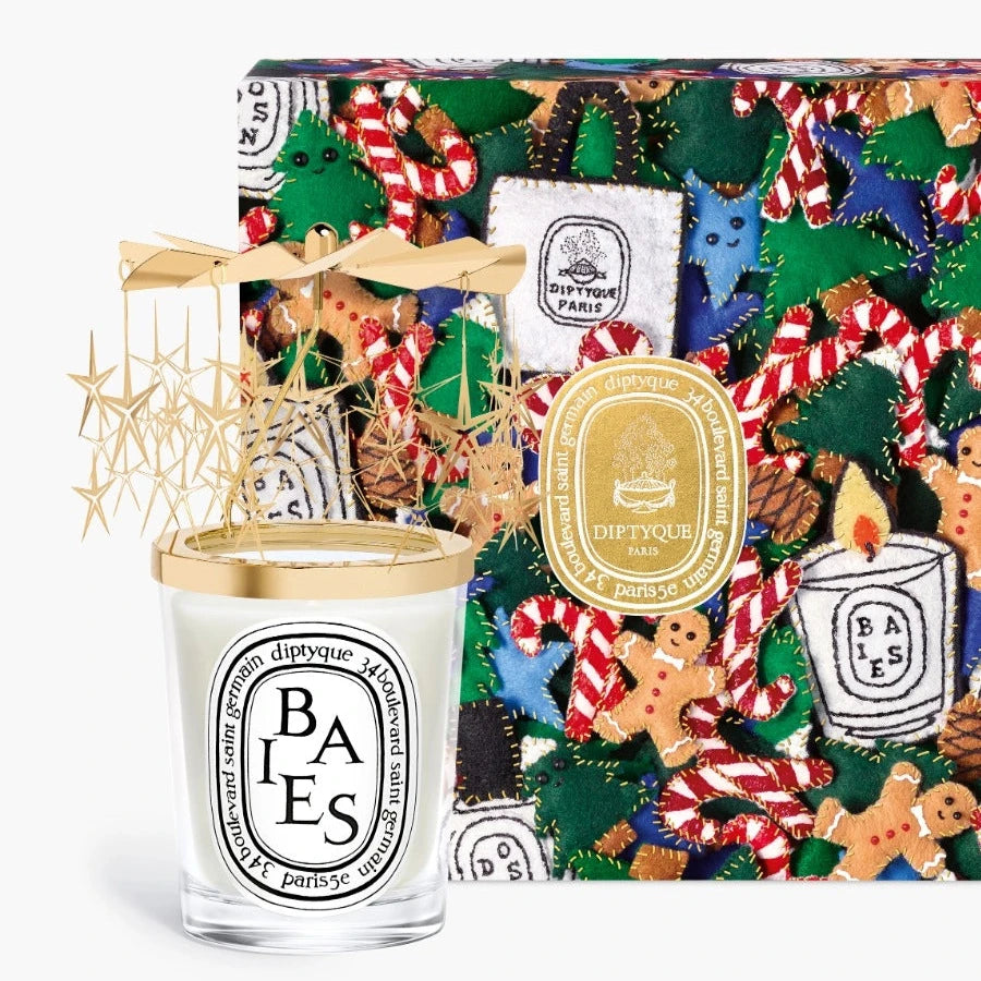 Diptyque 24年聖誕限定 旋轉燭罩 經典香氛蠟燭套裝 Baies(漿果) 190g