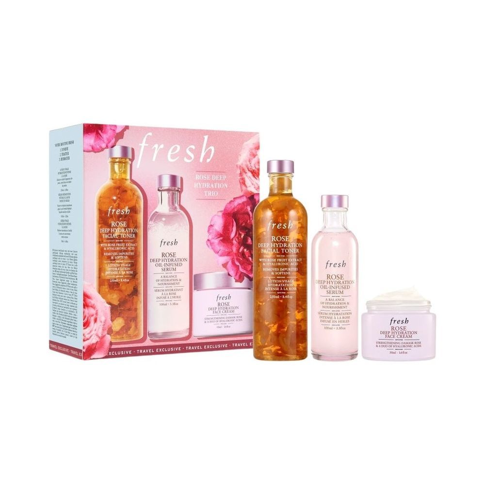 Fresh 玫瑰潤澤密集保濕套裝 250ml+100ml+50ml