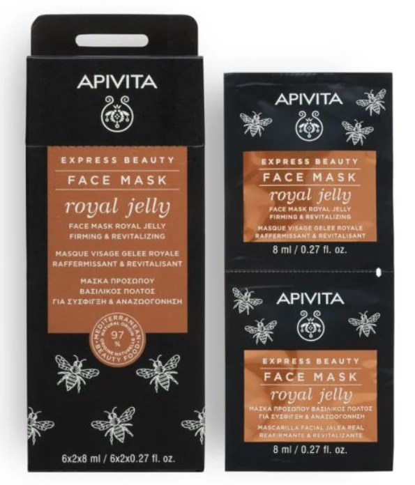 [Recent Clearance] Apivita Royal Jelly Firming and Revitalizing Mask 6x2x8ml [exp: 2506]