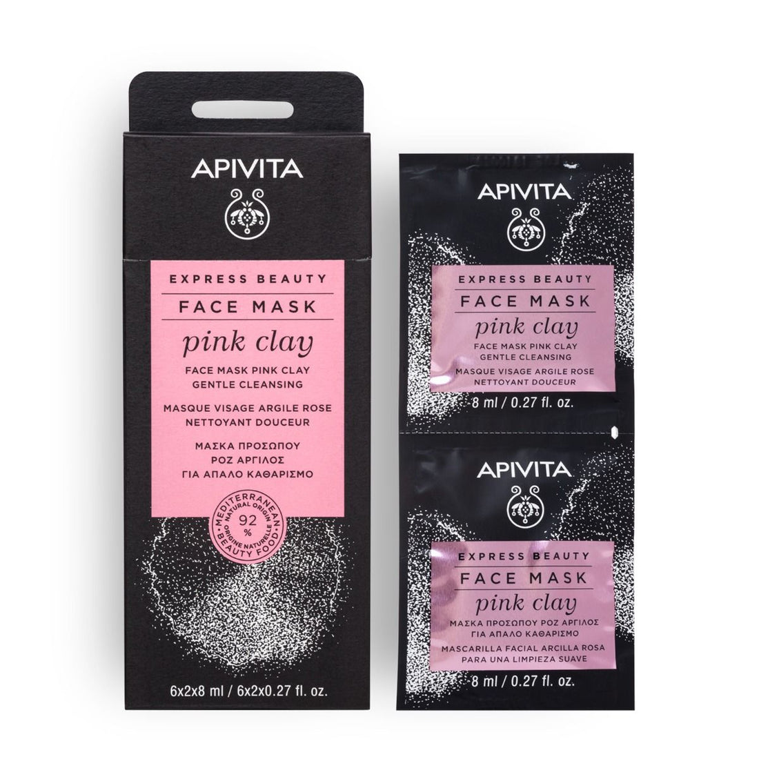 【臨期清貨】Apivita 粉紅泥溫和潔膚面膜 8ml/片【EXP:25年10月】