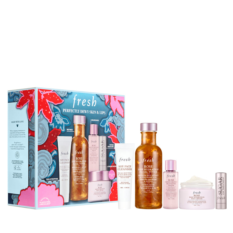 Fresh 2024 Christmas Rose Skin Care Set 5-piece