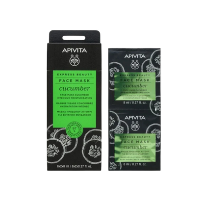 [Recent Clearance] Apivita Cucumber High-efficiency Moisturizing Mask 6x2x8ml [exp: 2504]