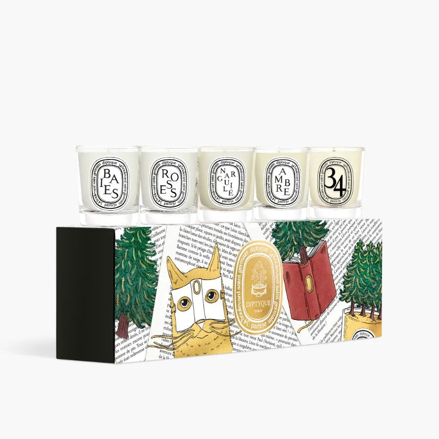 Diptyque 25th Anniversary Christmas Limited Edition Mini Candle Gift Set 35g*5