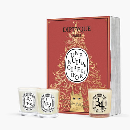Diptyque 25th Anniversary Christmas Limited Edition Mini Candle Surprise Set 35g*3