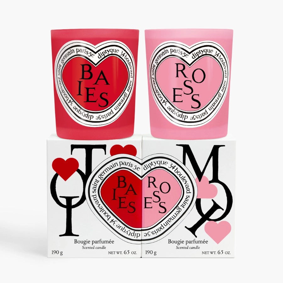 Diptyque 情人節限定經典蠟燭禮盒 漿果 (Baies) 和玫瑰 (Roses)